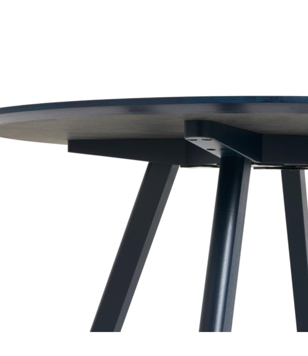 Hay  Hay - Cph 25 2.0 Round Dining Table deep blue, smokey blue linoleum