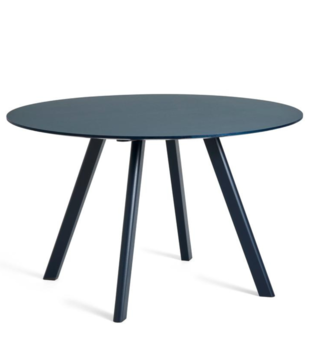 CPH 25 Round Dining Table smokey blue linoleum 140cm