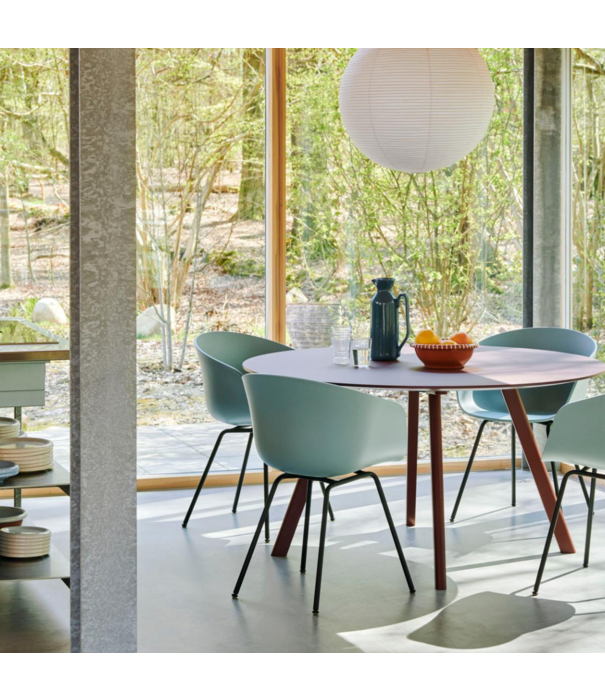 Hay  CPH 25 Round Dining Table smokey blue linoleum