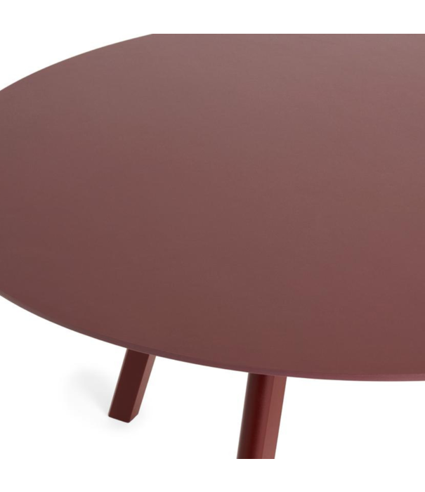Hay  CPH 25 Eettafel Rond burgundy linoleum