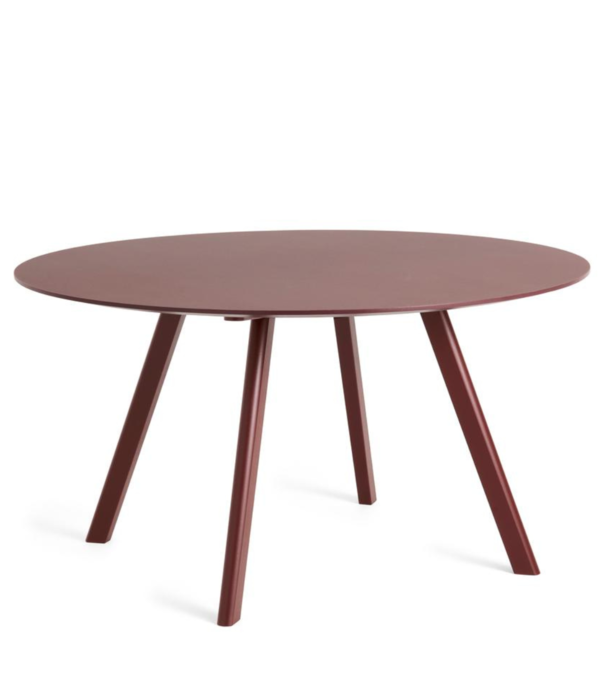 Hay  CPH 25 Eettafel Rond burgundy linoleum