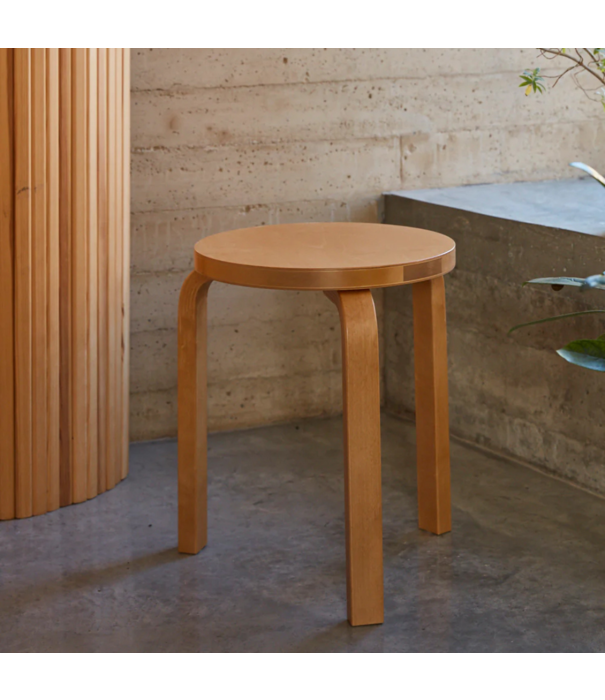 Artek  Stool E60 birch, honey stained