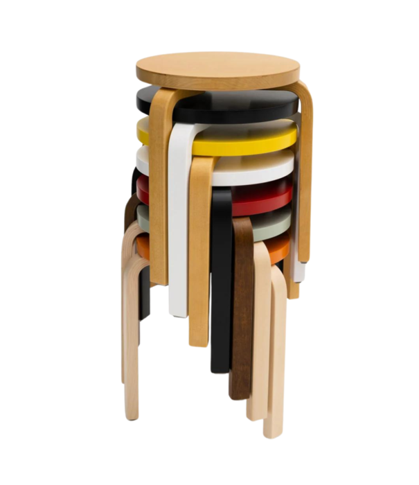 Artek  Stool E60 birch, honey stained