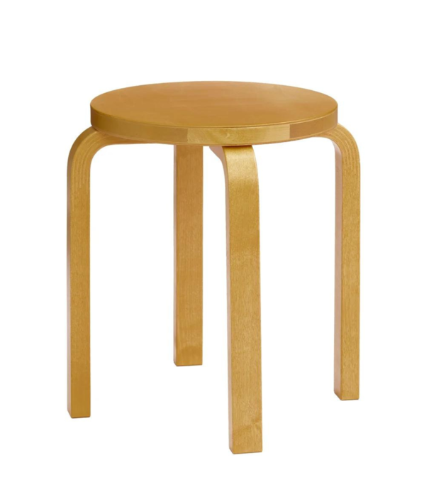 Artek  Stool E60 Kruk berken, honing gebeitst