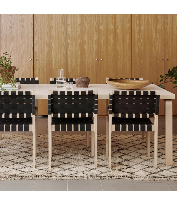 Artek  Artek Chair 611 birch, natural/black webbing