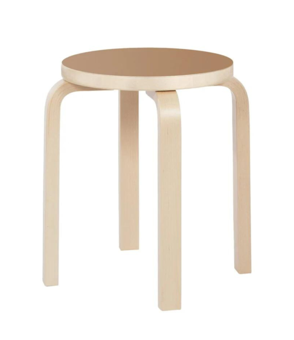Artek  Artek Standard Collection - Stool E60 Kruk berken - walnut linoleum