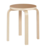 Artek Standard Collection - Stool E60 Kruk berken - walnut linoleum