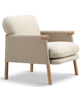 Savannah Lounge Chair Petit  Canvas naturel, Grand linen kussens
