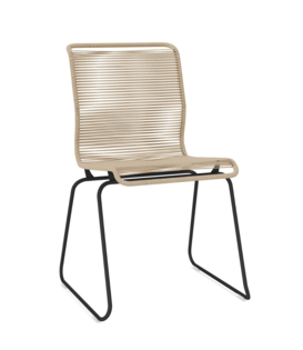 Montana - Panton One chair black, nature paper cord