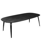 Elliptical Dining Table Black Ash 230 x 120