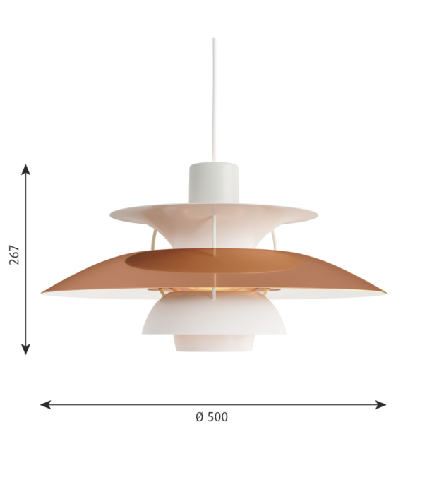 Louis Poulsen  Louis Poulsen PH5 Collection,  PH 5 metal hanglamp koper Ø50