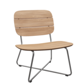 Fritz Hansen Lilium Lounge Stoel teak / RVS