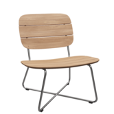 Fritz Hansen Skagerak Collection - Lillium lounge stoel geborsteld RVS, teak