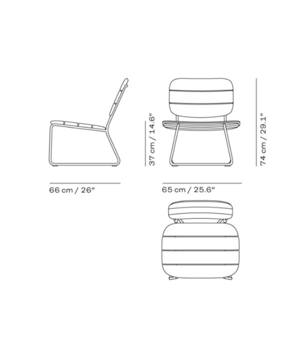 Fritz Hansen Lilium Lounge Stoel teak
