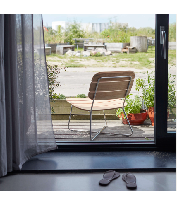 Fritz Hansen Lilium Lounge Table teak / stainless steel