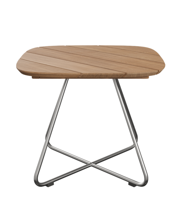 Fritz Hansen Fritz Hansen Skagerak Collection - Lilium lounge table brushed stainless steel, teak