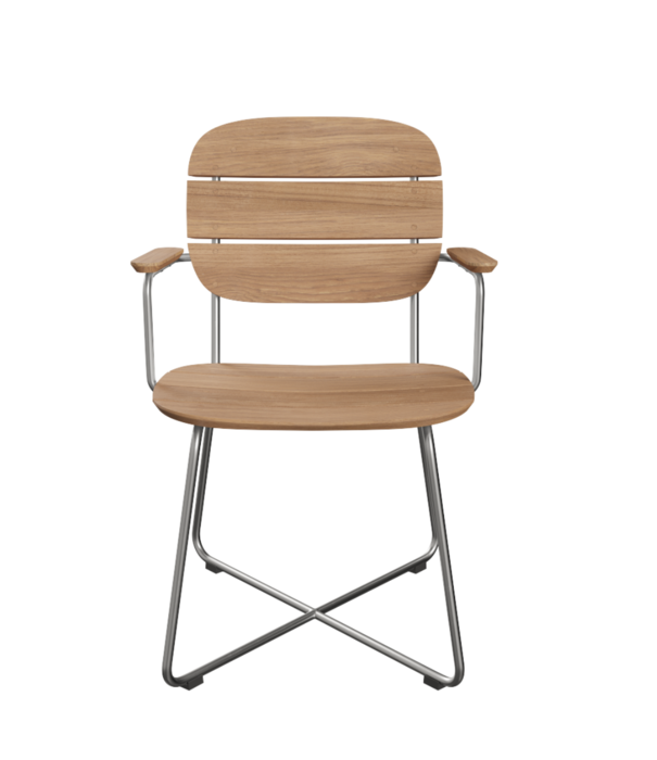 Fritz Hansen Fritz Hansen Lilium Armchair teak / stainless steel