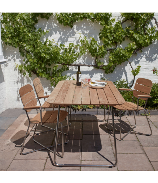 Fritz Hansen Fritz Hansen Lilium Armchair teak / stainless steel