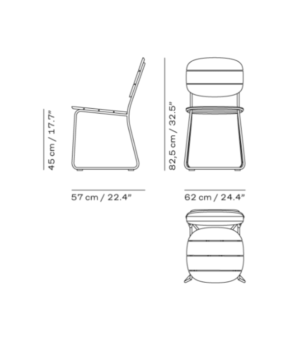 Fritz Hansen Fritz Hansen Lillium Tuinstoel teak / RVS