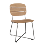 Fritz Hansen Skagerak Collection - Lilium chair brushed stainless steel, teak