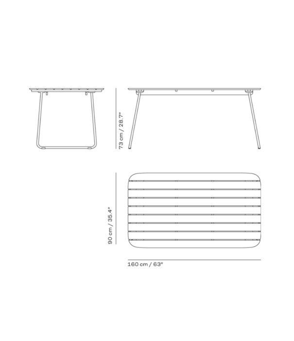 Fritz Hansen Fritz Hansen Lillium Tuintafel teak / RVS