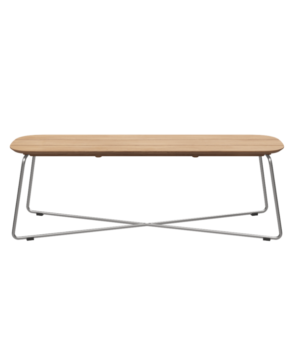 Fritz Hansen Fritz Hansen Lillium Tuinbank teak / RVS