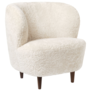 Gubi Stay Collection, Stay Lounge Chair Small Sheepskin Off White