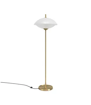 Fritz Hansen - Clam Vloerlamp messing - opaal glass