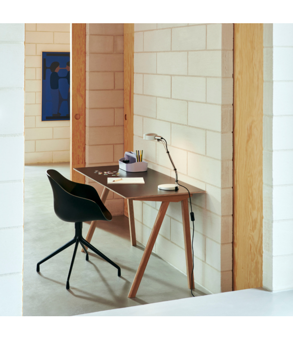 Hay  Cph 90 Desk smokey blue linoleum, deep blue frame