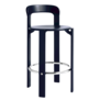 Hay Rey Bar Stool Low deep blue beech, chrome ring