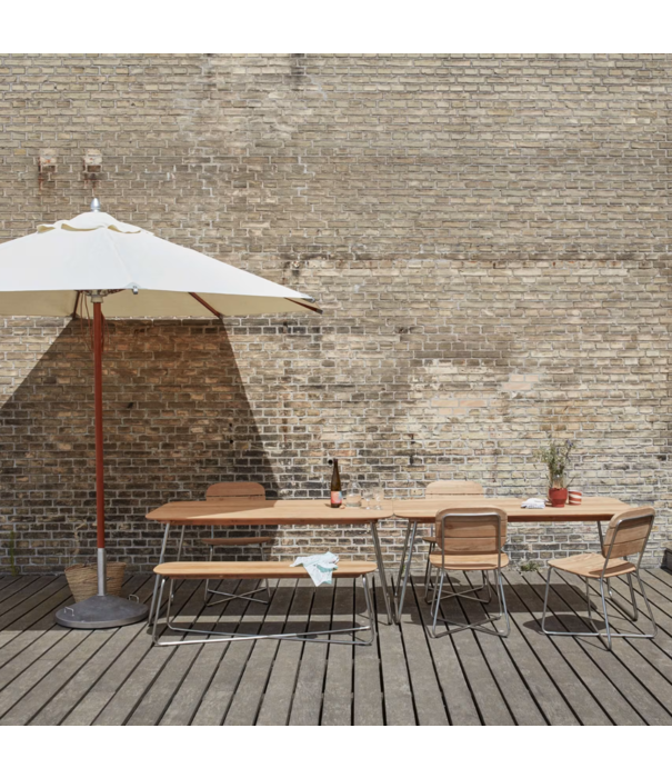 Fritz Hansen Fritz Hansen Lillium Lounge Tafel teak / RVS