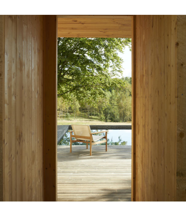 Fritz Hansen  Pelagus Stoel met arm teak, hunter green