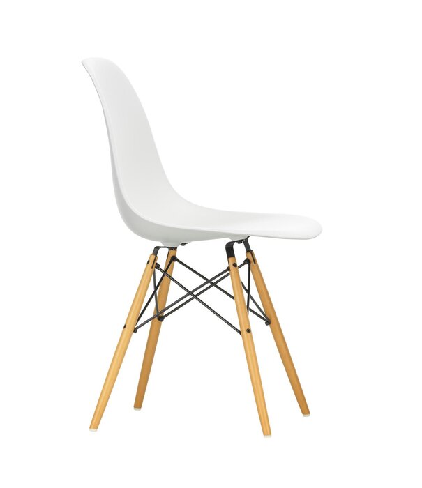 Vitra  Vitra - Eames Plastic Side Chair  RE DSW esdoorn goud,  set van 4