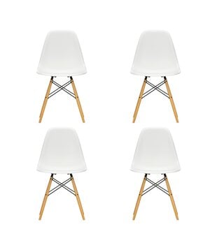 Vitra  Eames Plastic Side Stoel RE DSW esdoorn goud, set van 4 stuks