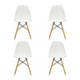 Vitra - Eames Plastic Side Chair  RE DSW esdoorn goud,  set van 4