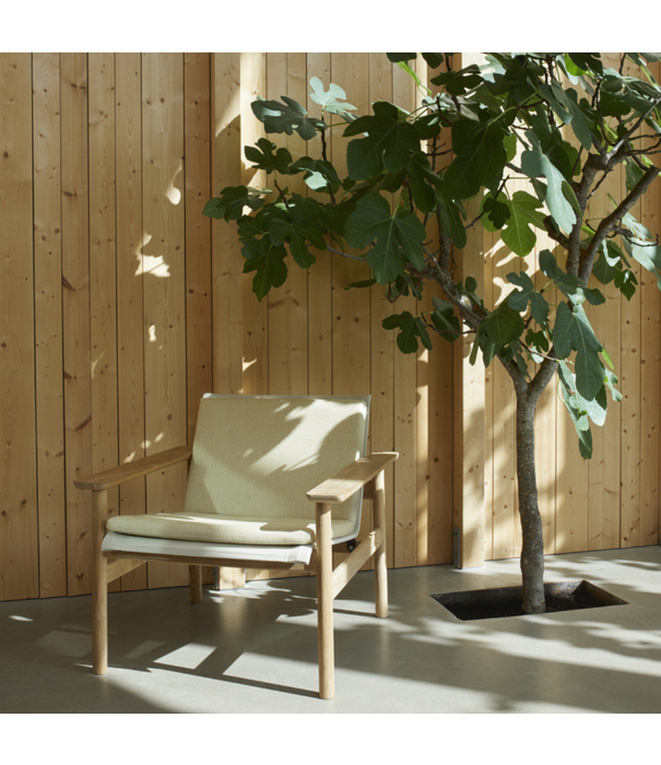 Fritz Hansen Pelagus Ligbed teak, stof sand