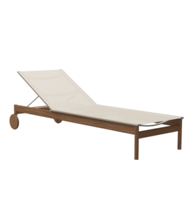 Pelagus Ligbed teak, stof sand