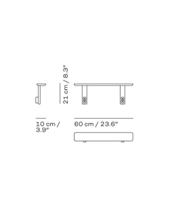 Fritz Hansen Pelagus Armleuning Ligbed teak