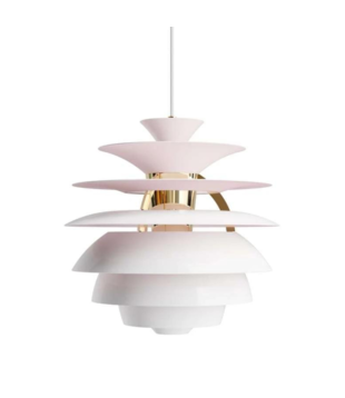 Louis Poulsen PH Snowball Hanglamp wit / pale rose 150 Anniversary Edition