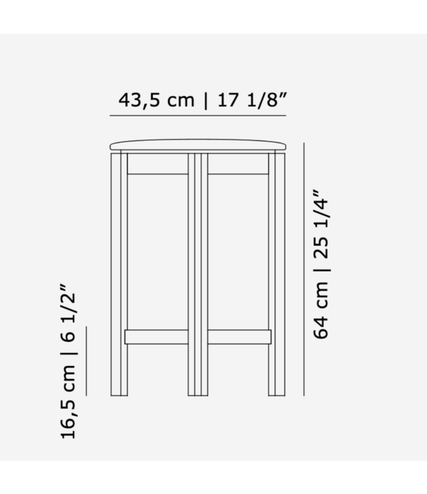 Karakter Karakter Principal counter stool All Wood