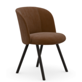 Mikado Side Chair dark oak, fabric Iroko cognac
