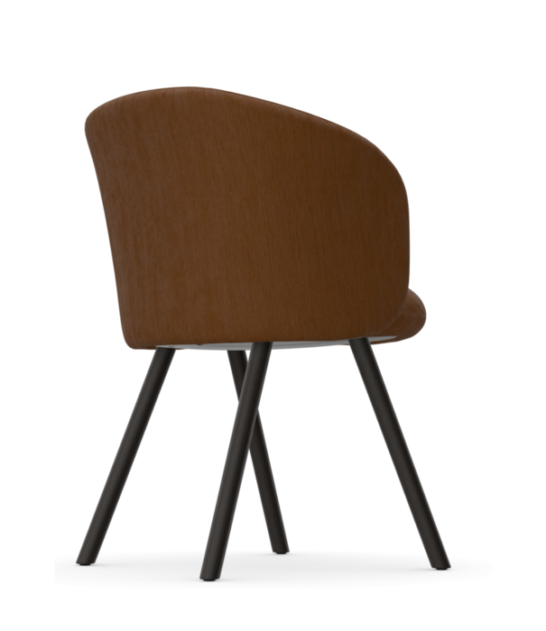 Vitra  Mikado Side Chair dark oak, fabric Iroko cognac