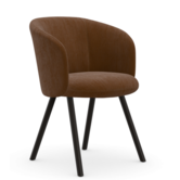 Vitra Mikado Armchair fabric Iroko cognac, dark oak legs