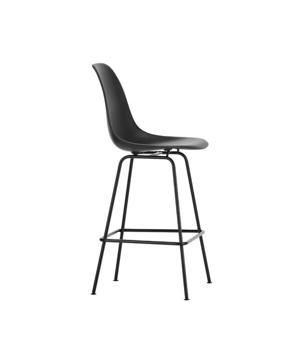 Vitra  Vitra Eames Plastic Barkruk RE Medium,  zwart frame