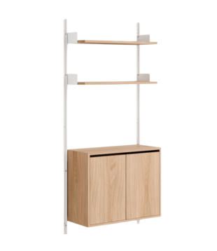 New Works Wall Shelf 1900 Cabinet Tall met deuren