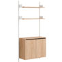 New Works Shelf Collection, Wall Shelf 1900 Cabinet Tall met deuren