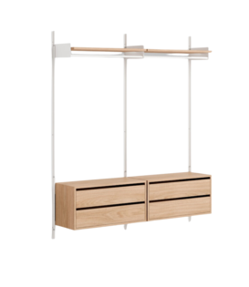 New Works Wardrobe Shelf Cabinets met lades