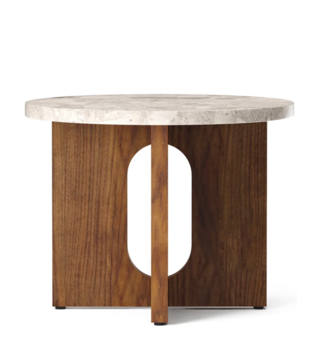 Audo Androgyne Side Table walnut, Kunis Breccia marble
