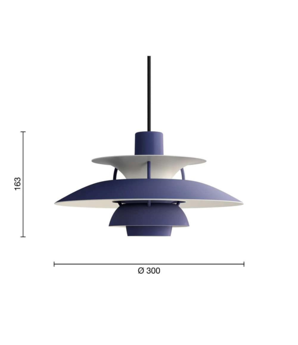 Louis Poulsen  PH 5 Mini Pendant Monochrome dusty indigo