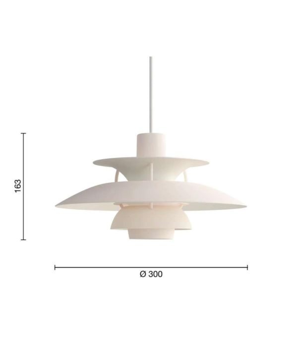 Louis Poulsen  Louis Poulsen PH 5 Mini Hanglamp Monochroom pale blush